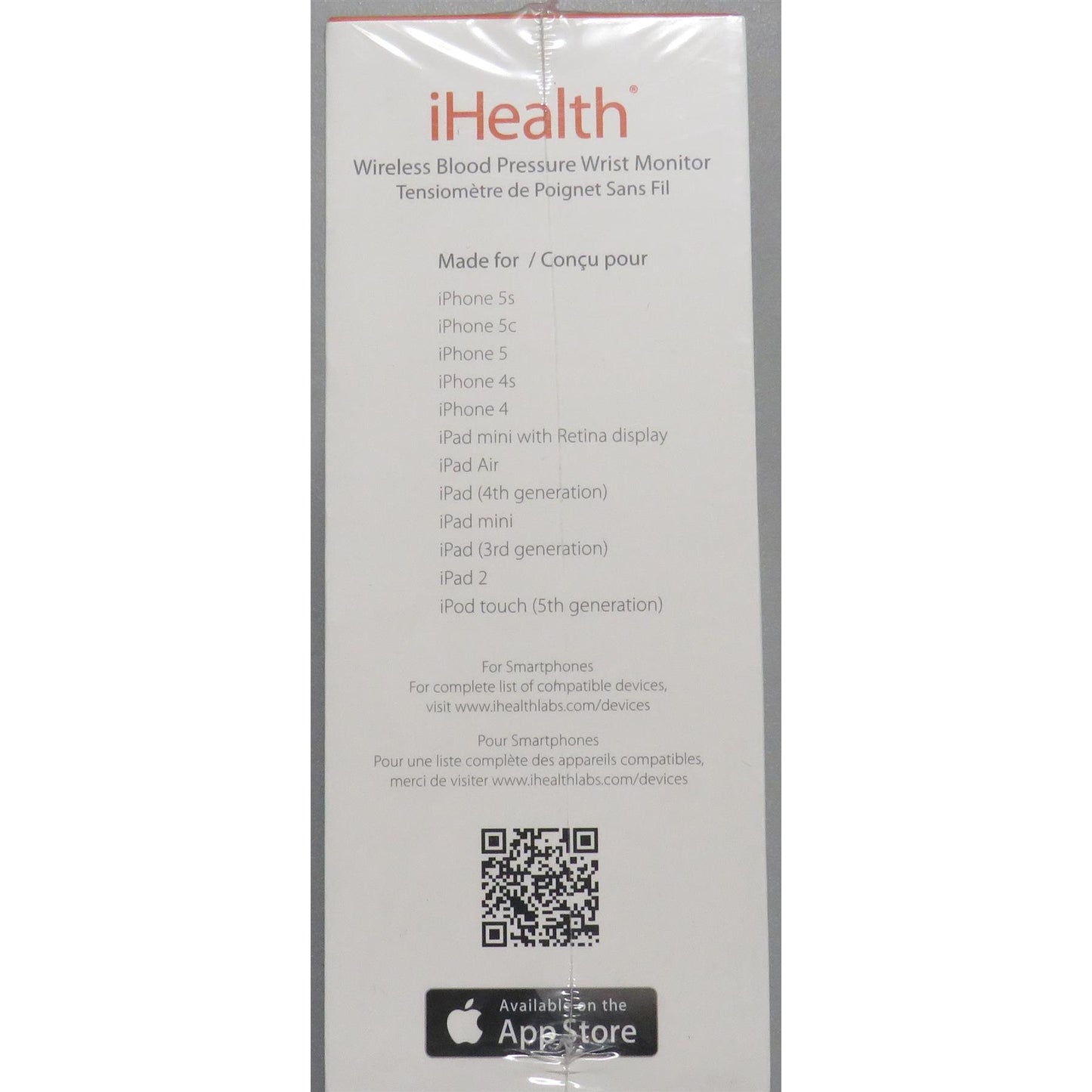 iHealth Ease Wireless Blood Pressure Wrist Blood Pressure Monitor, White