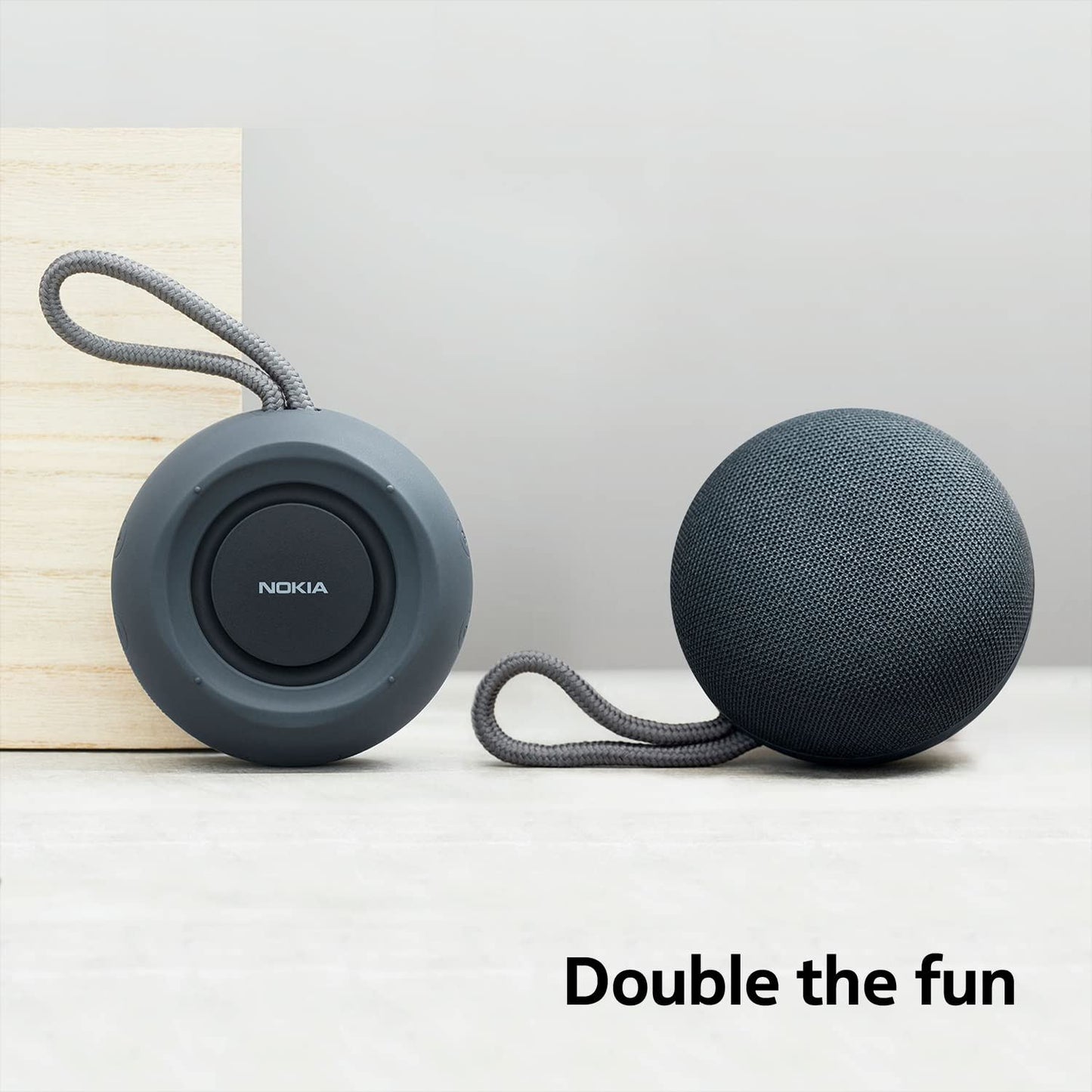 Nokia SP-101 Portable Bluetooth Speaker, Universal Wireless Speaker with Up to 4 Hours Playback, Portable Speaker with Microphone and Stereo Output, Suitable for Travel, Black