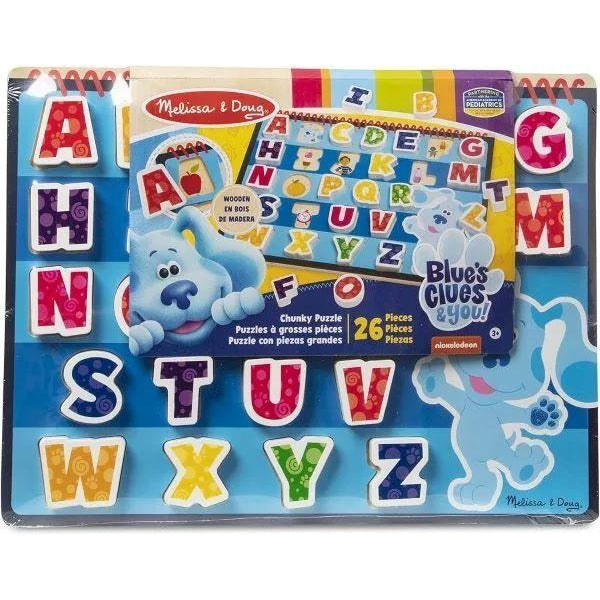 Melissa & Doug Blue's Clues & You! Wooden Chunky Puzzle - Alphabet