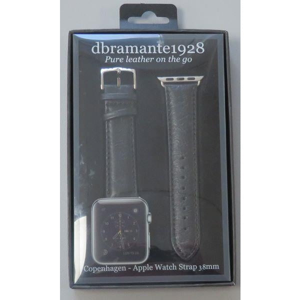 Dbramante 38 mm Copenhagen Watch Strap for Apple - Silver/Black