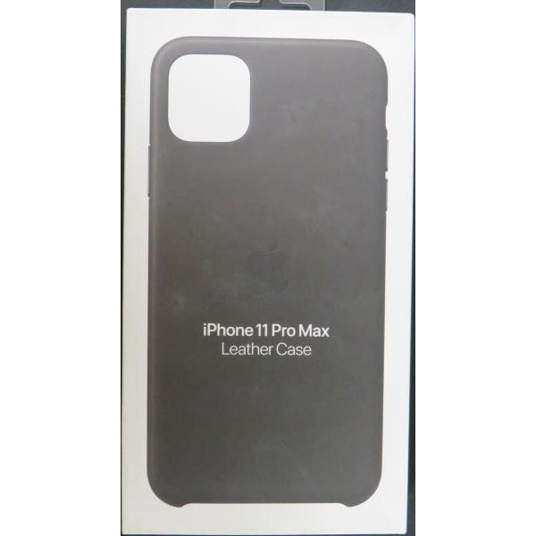 Apple iPhone 11 Pro Max Black Leather Case - Slim Fit, Wireless Charging Compatible