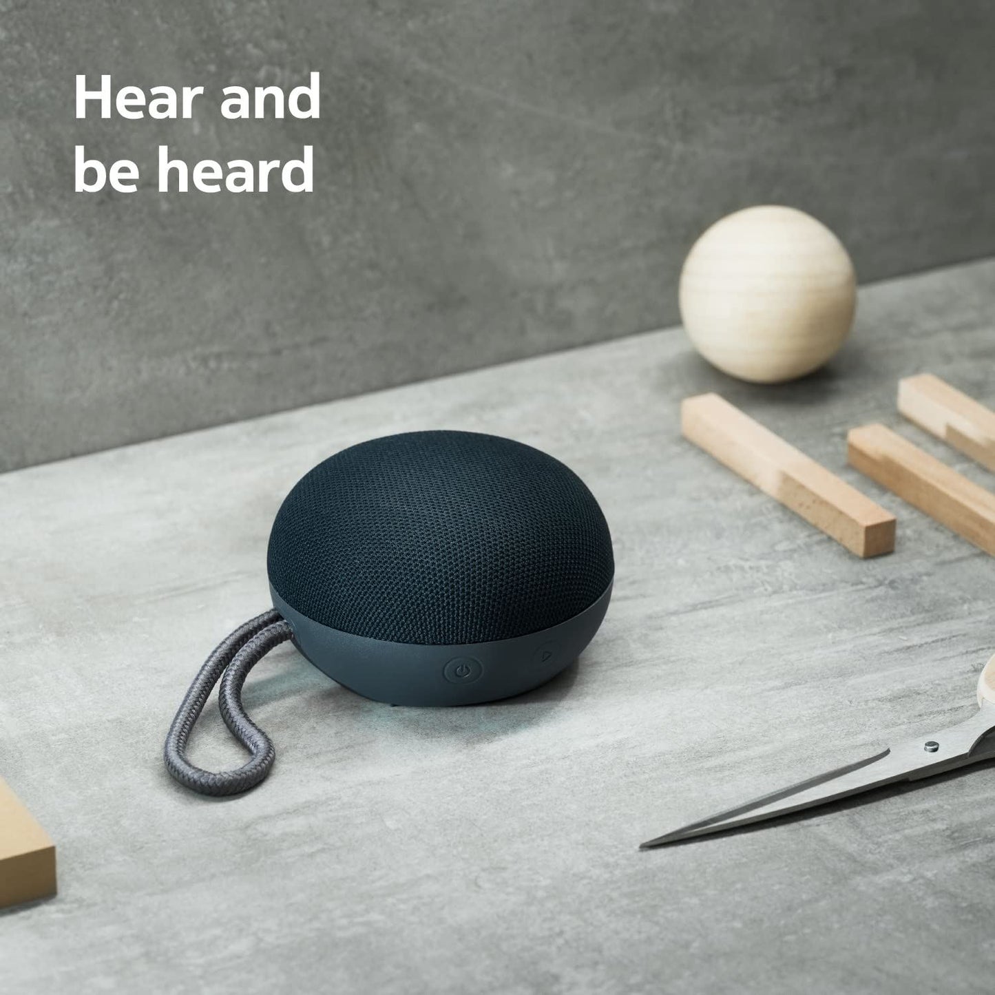 Nokia SP-101 Portable Bluetooth Speaker, Universal Wireless Speaker with Up to 4 Hours Playback, Portable Speaker with Microphone and Stereo Output, Suitable for Travel, Black