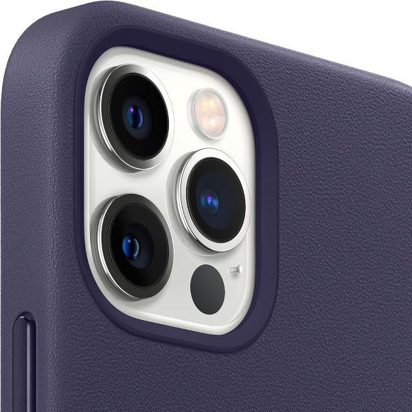 Apple Leather Case with MagSafe (for iPhone 12 Pro Max) - Deep Violet