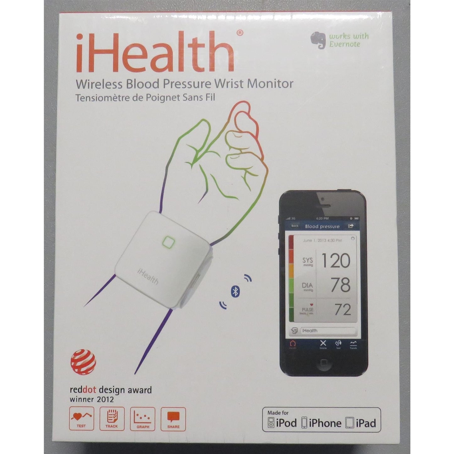 iHealth Ease Wireless Blood Pressure Wrist Blood Pressure Monitor, White