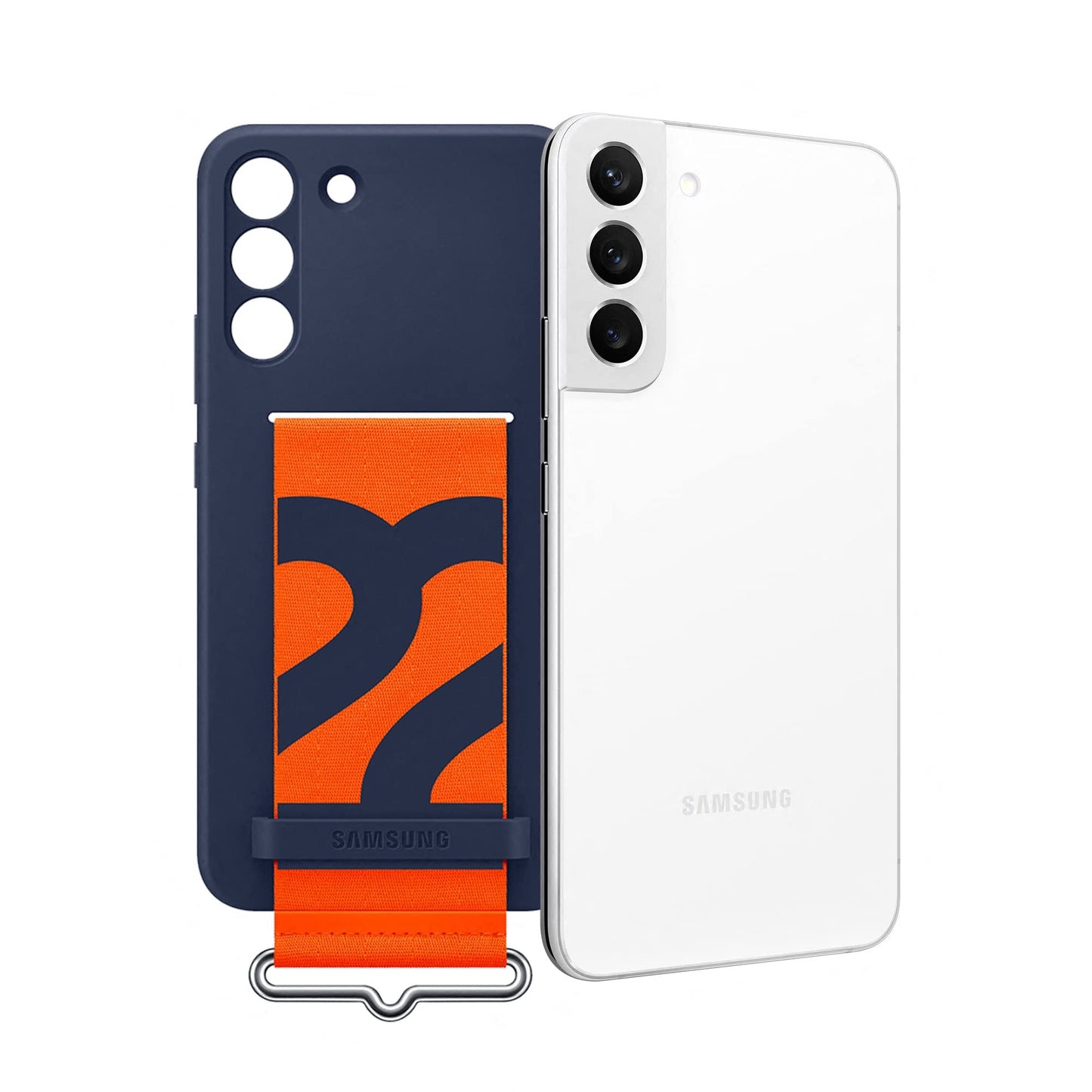 Samsung Official S22+ Silicone Cover with Strap Navy