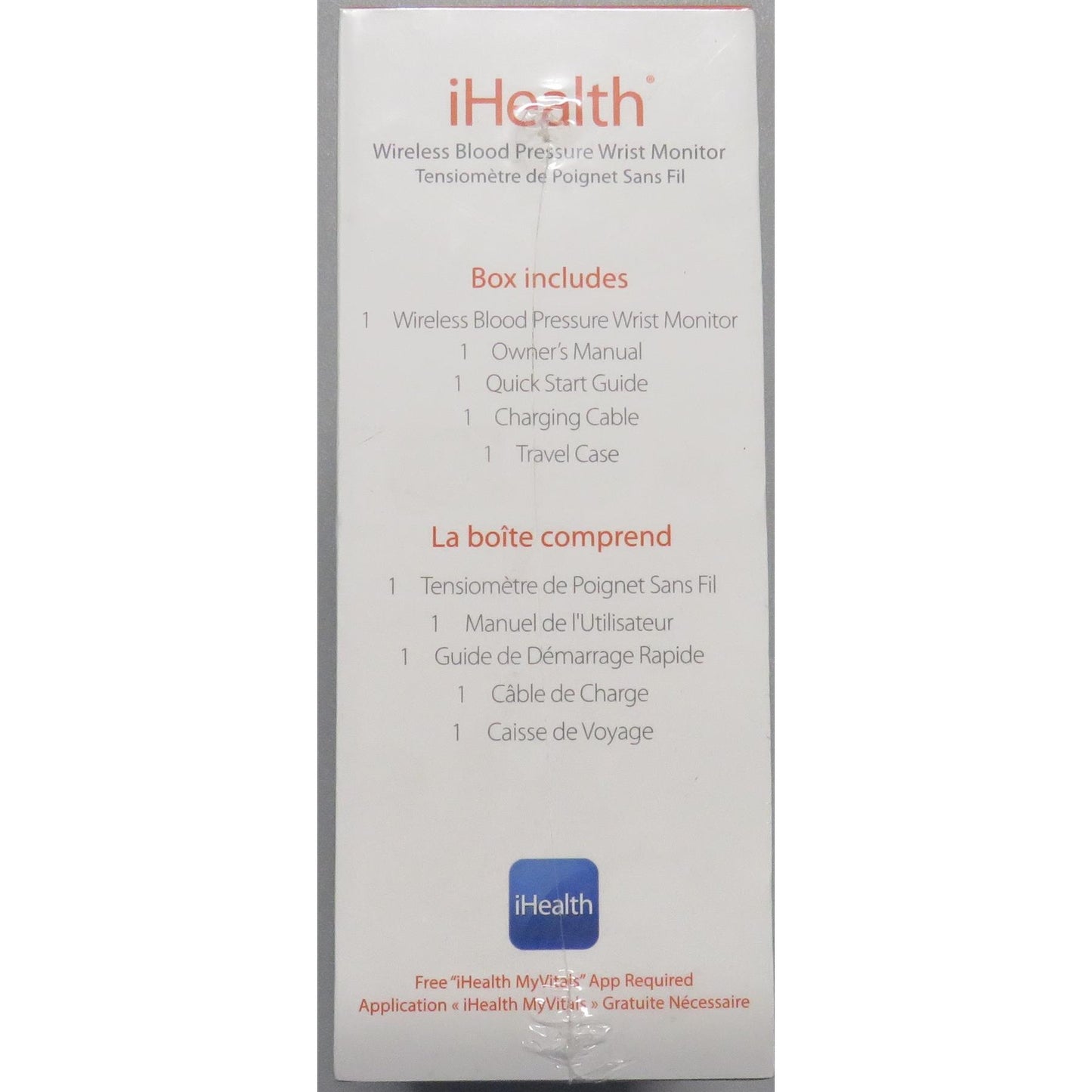iHealth Ease Wireless Blood Pressure Wrist Blood Pressure Monitor, White