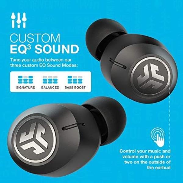JLab JBuds Air ANC Bluetooth Earbuds, Active Noise Cancelling Earphones, Wireless Headphones with IP55 Sweat Resistance and Custom EQ3 Sound, In Ear Buds with Microphone and USB Charging Case