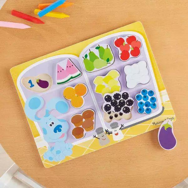 Melissa & Doug Blue's Clues & You! Wooden Chunky Puzzle - Fridge Food