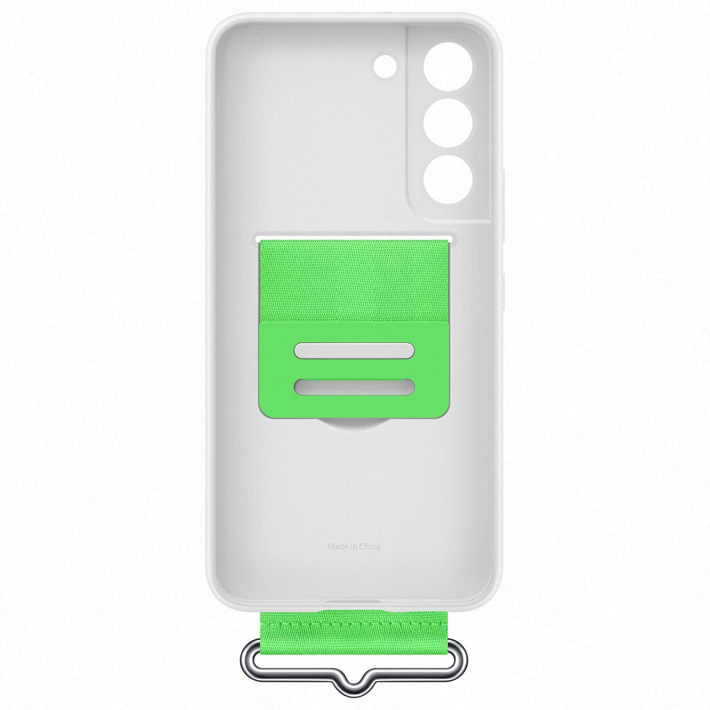 Samsung Official S22 Silicone Cover with Strap White