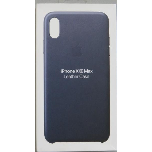 Apple Leather Case (For iPhone XS Max) - Midnight Blue