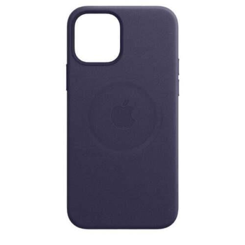 Apple Leather Case with MagSafe (for iPhone 12 Pro Max) - Deep Violet