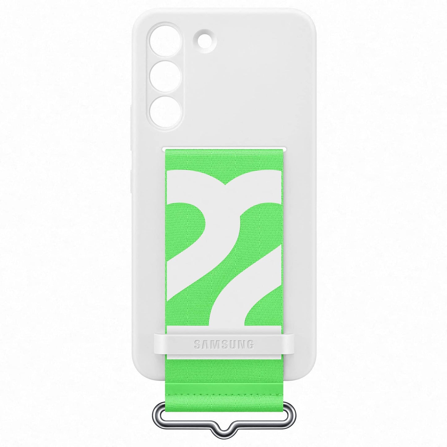 Samsung Official S22 Silicone Cover with Strap White