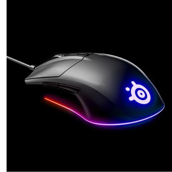 SteelSeries Rival 3 Gaming Mouse - 8,500 CPI TrueMove Core Optical Sensor - 6 Programmable Buttons - Split Trigger Buttons - Brilliant Prism RGB Lighting