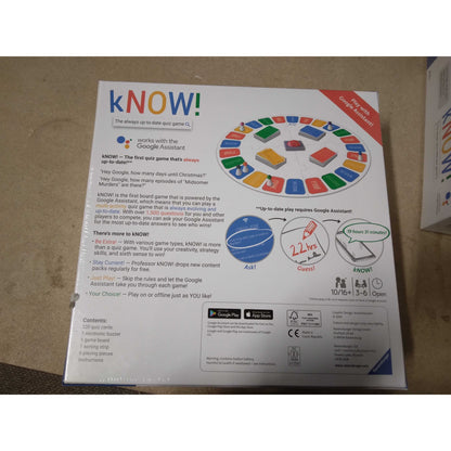 Ravensburger kNOW! Interactive Quiz Game Powered by Google Assistant for Adults and Kids, 3 to 6 palyers, Age 10 Years and Up - English Edition