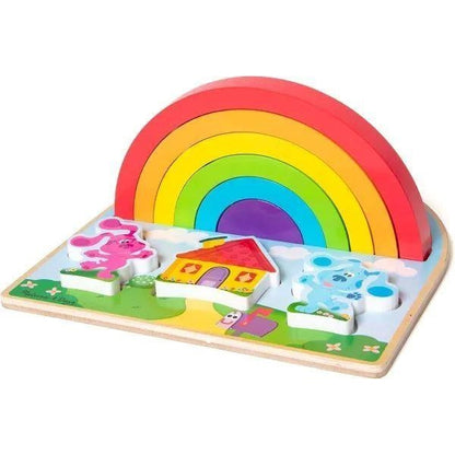 Melissa & Doug Blue's Clues & You! Wooden Rainbow Stacking Puzzle