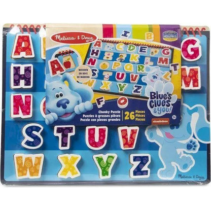 Melissa & Doug Blue's Clues & You! Wooden Chunky Puzzle - Alphabet