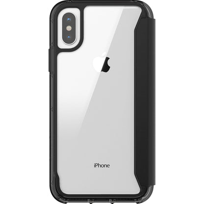 Griffin TA43989 Survivor Clear Wallet Case Cover for iPhone X - Black/Clear,TA43989