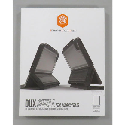 STM Dux Shell Magic Folio, Ultra Protective Case for iPad Air 5th/4th Gen (2022 & 2020 Models) and iPad Pro (11") 2nd/1st Gen (2020 & 2018 Models) - Clear (stm-222-310JT-01)