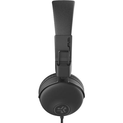 JLab Studio Headphones Wired with C3 Crystal Clear Clarity Sound, Ultra-Plush Faux Leather and Cloud Foam Cushions, On-Ear Wired Headphones, Black