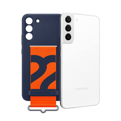Samsung Official S22+ Silicone Cover with Strap Navy