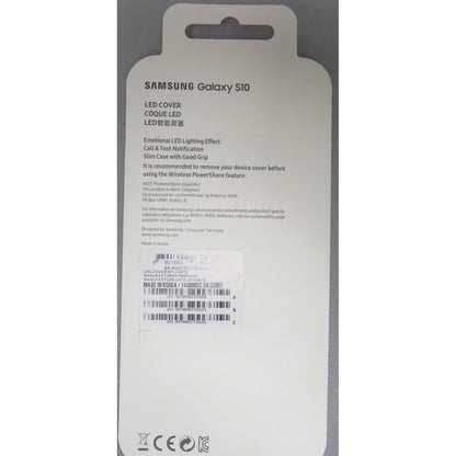 Samsung Galaxy S10 LED Cover – Official Samsung Galaxy S10 Case/Protective Case with LED Display and Light Show – White
