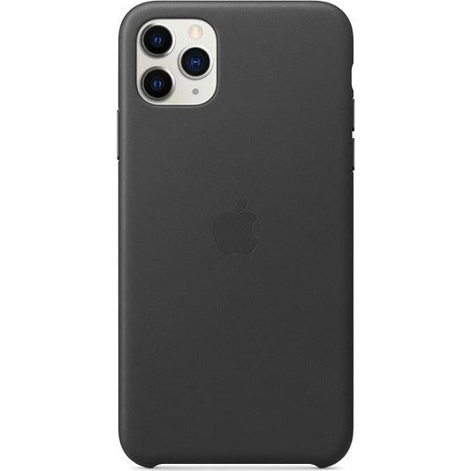 Apple iPhone 11 Pro Max Black Leather Case - Slim Fit, Wireless Charging Compatible