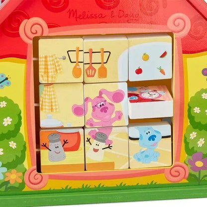 Melissa & Doug Blue's Clues & You! Wooden Take-Along House Shape Sorter Activity Play Set
