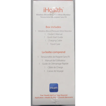 iHealth Ease Wireless Blood Pressure Wrist Blood Pressure Monitor, White