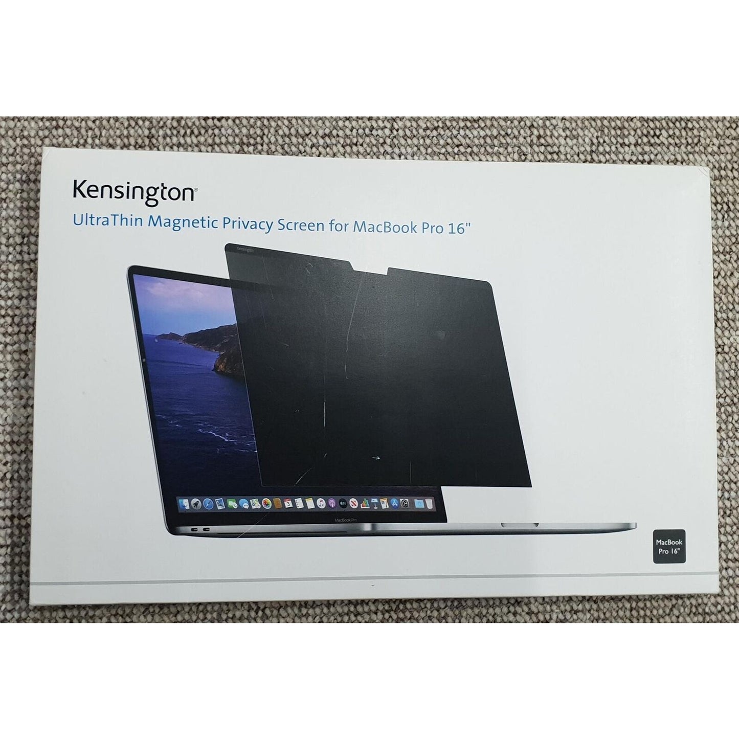 Kensington MagPro Elite Magnetic Privacy Screen Filter Designed Exclusively for MacBook Pro 16" (2021 & Newer) M1, M2, M3 Pro/Max, Removable Protector, Anti-Glare, Blue Light Reduction (K58371WW)