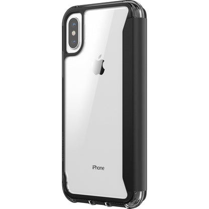 Griffin TA43989 Survivor Clear Wallet Case Cover for iPhone X - Black/Clear,TA43989