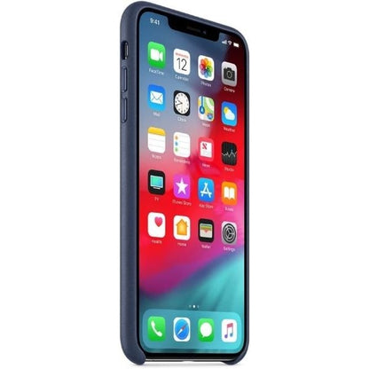 Apple Leather Case (For iPhone XS Max) - Midnight Blue