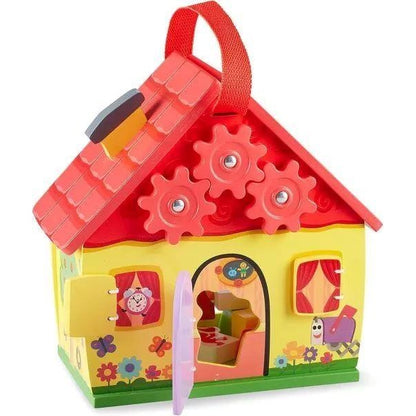 Melissa & Doug Blue's Clues & You! Wooden Take-Along House Shape Sorter Activity Play Set