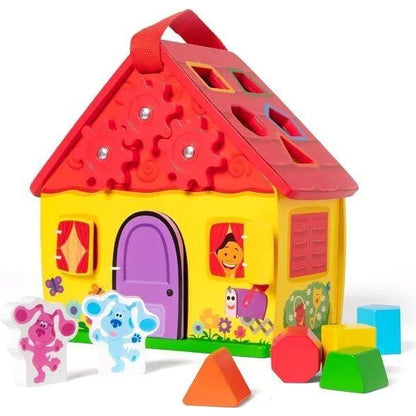 Melissa & Doug Blue's Clues & You! Wooden Take-Along House Shape Sorter Activity Play Set