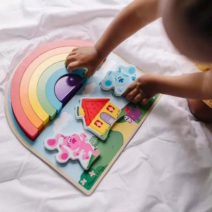 Melissa & Doug Blue's Clues & You! Wooden Rainbow Stacking Puzzle