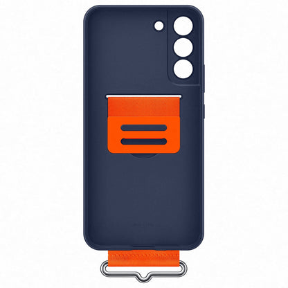 Samsung Official S22+ Silicone Cover with Strap Navy