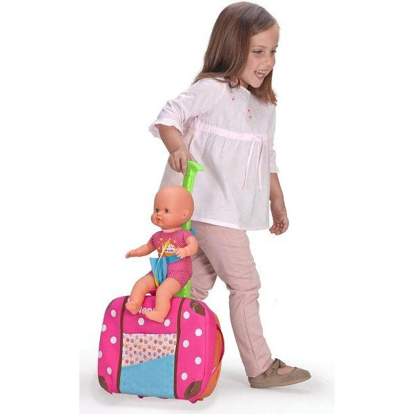 Nenuco - Always with me Baby with wheeled suitcase and handles to carry as a backpack, medical accessories for baby and FAMOSA (700013791)