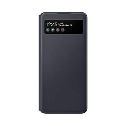 Samsung Galaxy A42 5G S View Wallet Cover, Smart Sensor, Hidden Pockets, Full Protection, Sleek Design, Black