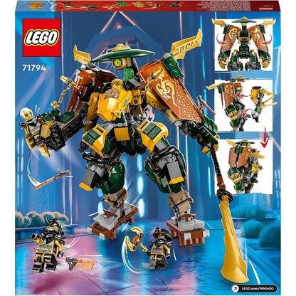 LEGO NINJAGO Lloyd and Arin's Ninja Team Mechs Set with 2 Combinable Action Figures and 5 Minifigures, Ninja Battle Playset for Kids, Boys & Girls 71794