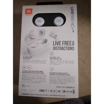 JBL Live Free NC+ TWS - Wireless Earphones White