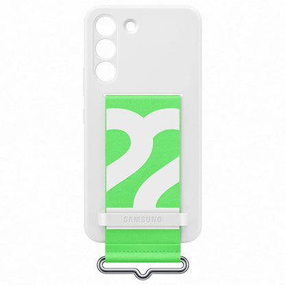 Samsung Official S22 Silicone Cover with Strap White