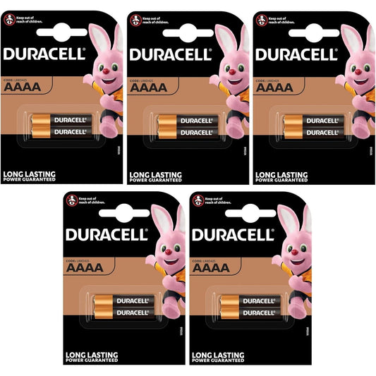 10 x Long Lasting AAAA Batteries (5 x Packs of 2) 1.5V Alkaline MX2500 LR8D425 LR61 E96