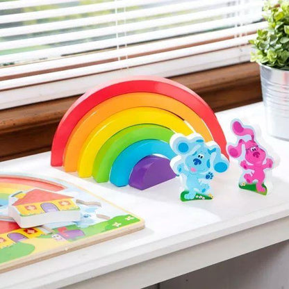 Melissa & Doug Blue's Clues & You! Wooden Rainbow Stacking Puzzle